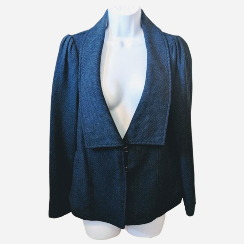 Free People Wool Herringbone Blazer Jacket - Picture 2 of 9